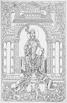 Print of Pope Gregorius I, 590-604