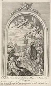 Pope Gregory I Prints: Gregorius Stops Plague