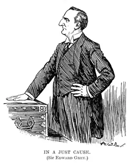 SIR EDWARD GREY Declaring War Print 1914