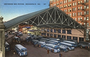 Greyhound Bus Station, Indianapolis, Indiana, USA Greyhound Bus Station, Indianapolis, Indiana, USA
