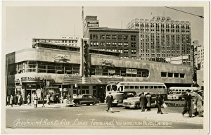 Greyhound Bus Terminal, Washington Boulevard, Detroit, USA Greyhound Bus Terminal, Washington Boulevard, Detroit, USA