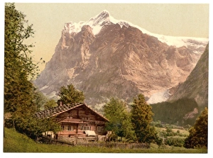 Grindelwald, chalet and Mount Wetterhorn, Bernese Oberland Grindelwald, chalet and Mount Wetterhorn, Bernese Oberland