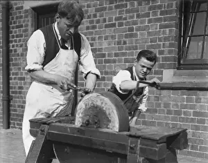 Grinder and Assistant Sharpening Tools on a Print