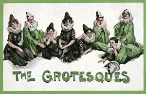 The Grotesques, pierrot troupe Date: circa 1914 The Grotesques, pierrot troupe Date: circa 1914