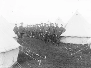 Group of Brecknockshire soldiers at an army camp Group of Brecknockshire soldiers at an army camp