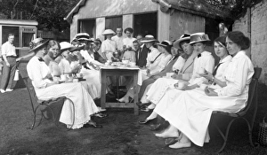 Group having tea at Tennis Tournament Group having tea at Tennis Tournament