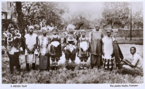 Group of native actors, Sierra Leone, West Africa Group of native actors, Sierra Leone, West Africa