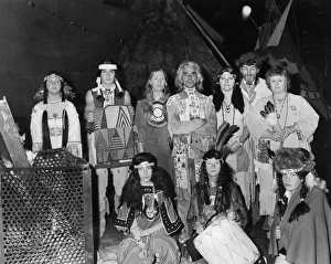 Group of people in Native American Indian costume, Cornwall Group of people in Native American Indian costume, Cornwall