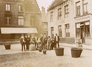 Group of people in a street, Netherlands Group of people in a street, Netherlands