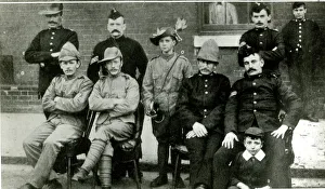 Group photo, Boer War soldiers, with boy bugler Group photo, Boer War soldiers, with boy bugler