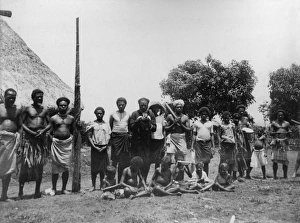 Group photo of natives, Fiji, South Pacific Group photo of natives, Fiji, South Pacific