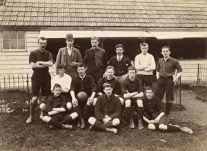 Prints of Group photo, St Ives football team Huntingdonshire Prints: St Ives Football Team Print circa 1890