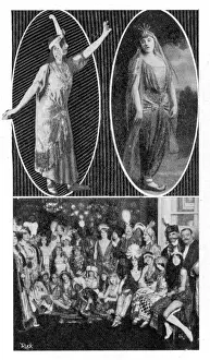 French Historical Dress Prints: Guests at an eastern-inspired party