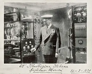 Physicist Prints: Guglielmo Marconi Print: Portrait of Italian Physicist in Yachting Attire