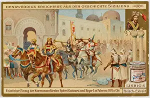 Medieval History Images Prints: Guiscard Defeats Arabs