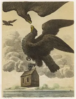 Gulliver's House Print: Eagle Lifts Dwelling