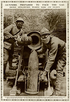 Gunners prepared to face the gas 1916 Gunners prepared to face the gas 1916