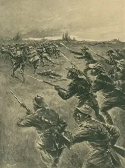 A Gurkha Charge Print: German Troops Flee