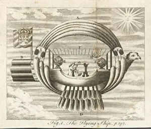 Gusmaos 1709 Print: A Magnetized Barque in Flight