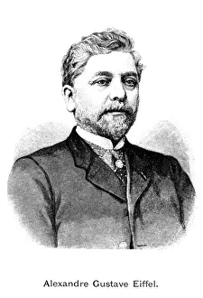 Eiffel Tower History Prints: Gustave Eiffel 1889
