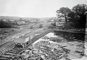 GWR construction work at Pontlliw, South Wales GWR construction work at Pontlliw, South Wales