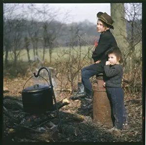 Historical Gypsies Prints: Two Gypsy Children