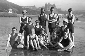 H. L. Oakley and others on the beach, Scarborough H. L. Oakley and others on the beach, Scarborough