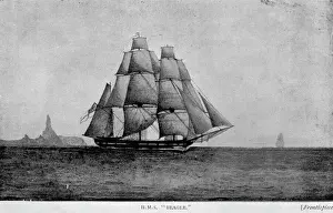 Historical Maritime Art Prints: H. M.s Beagle