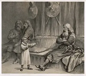 Print of Haakon Reassuring Helge