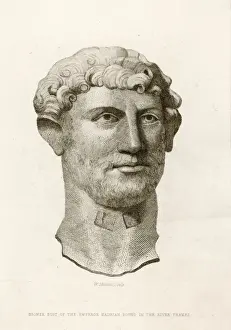 Ancient Roman Busts For Sale Prints: Hadrianus (Bust)