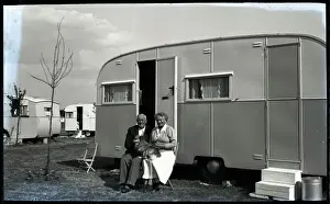 Caravan Prints: Halcyon Caravan Park Print, Hullbridge, Essex, 1950s