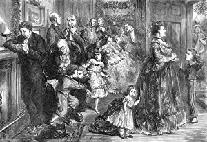 Historical Christmas Scene Prints: The Half Hour Before Dinner