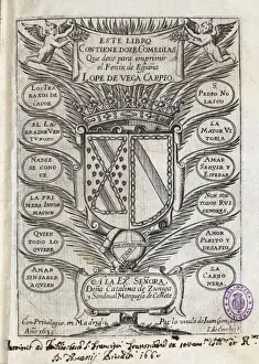 National Library Engravings Prints: Half title of an edition that compiles twelve