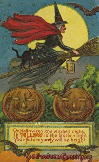 Halloween Greetings Postcard Halloween Greetings Postcard