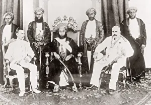 Hamad bin Thuwaini of Zanzibar and British officials Hamad bin Thuwaini of Zanzibar and British officials