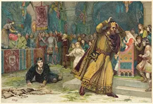 Mary Evans Print of Hamlet Play Scene
