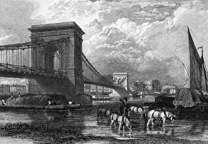Hammersmith Bridge History Prints: Hammersmith Bridge