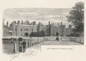 Royal Palaces In England Prints: Hampton Court Palace C19