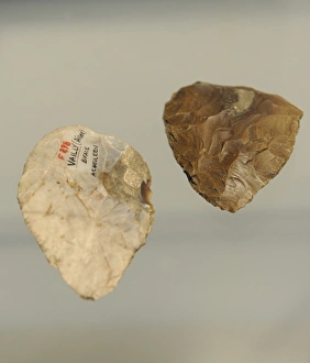 Hand axes of flint. Aisne Valley, France. Mousterian Culture Hand axes of flint. Aisne Valley, France. Mousterian Culture