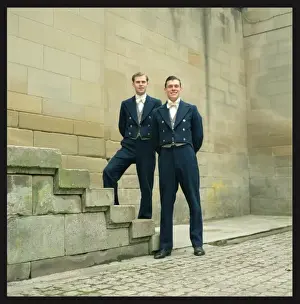 Edwardian Footmen in Livery Print