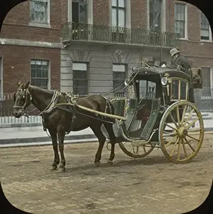 Coloured Lantern Slides For Sale Prints: A Hansome cab