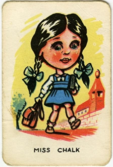 Happy Familes Playing Cards - Miss Chalk Happy Familes Playing Cards - Miss Chalk