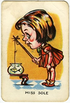 Happy Familes Playing Cards - Miss Sole Happy Familes Playing Cards - Miss Sole