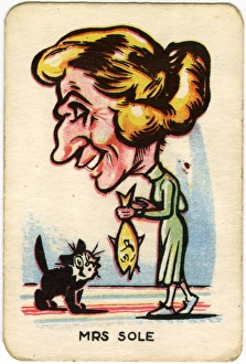 Happy Familes Playing Cards - Mrs Sole Happy Familes Playing Cards - Mrs Sole