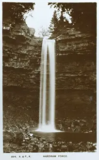 Yorkshire Dales Landscapes Prints: Hardraw Force Waterfall - Yorkshire