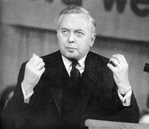 Harold Wilson makes speech during the general election Harold Wilson makes speech during the general election
