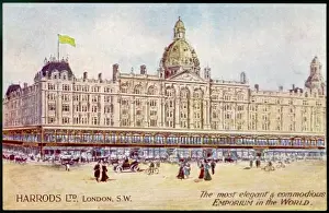 Harrods London Prints: Harrods Exterior C1904