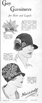 Harrods and their range of Gay Garnitures for hats and lapel Harrods and their range of Gay Garnitures for hats and lapel