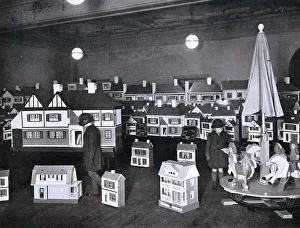 Harrods toy department, dolls houses, 1922 Harrods toy department, dolls houses, 1922