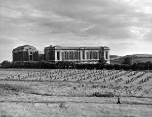 A harvest time view of the National Library of Wales, Aberystwyth, Cardiganshire A harvest time view of the National Library of Wales, Aberystwyth, Cardiganshire